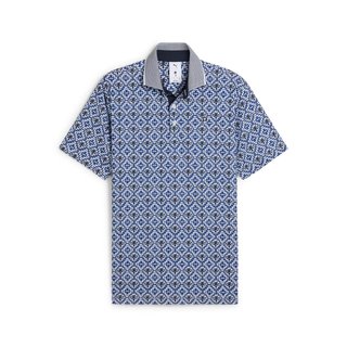 Puma X PTC Tile polo de hombre, white glow/deep navy