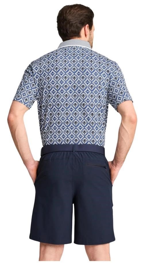 Puma X PTC Tile polo de hombre, white glow/deep navy