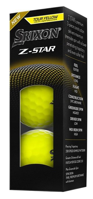 Srixon Z-STAR pelotas de golf, amarillas