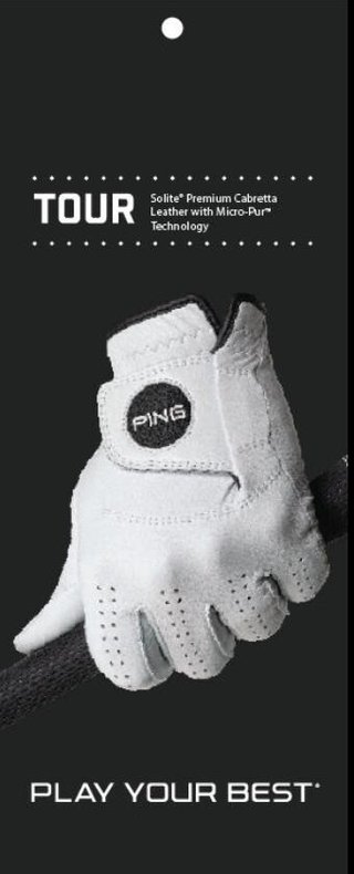 PING Golf Ping Tour guante de golf para hombre, blanco