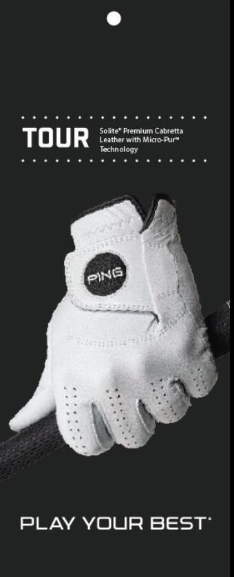 PING Golf Ping Tour guante de golf para hombre, blanco