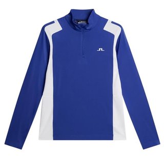 J.Lindeberg Lukas Quarter Zip sudadera de hombre, clematis blue