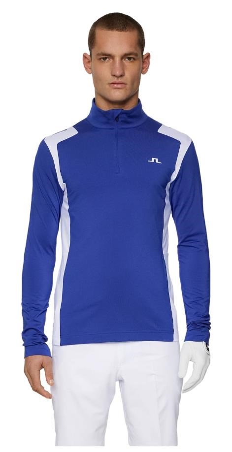 J.Lindeberg Lukas Quarter Zip sudadera de hombre, clematis blue