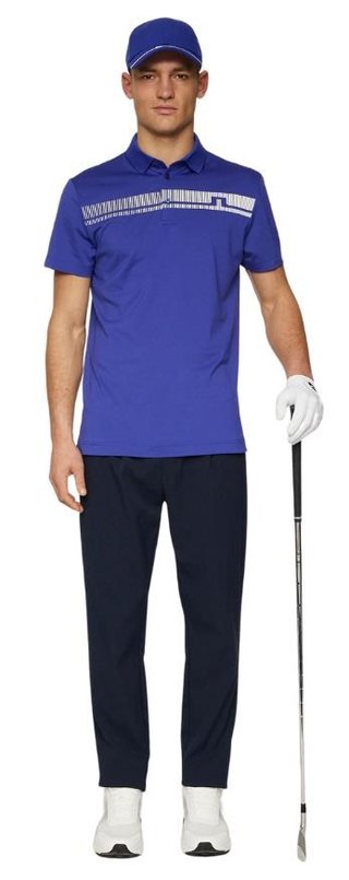 J.Lindeberg Klas polo de hombre, clematis blue