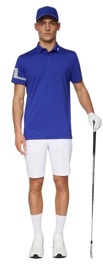 J.Lindeberg Heath Strike polo de hombre, clematis blue