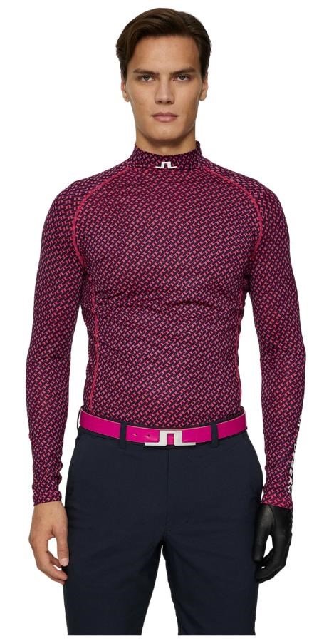 J.Lindeberg Ello Compression Print top de hombre, tour geo navy