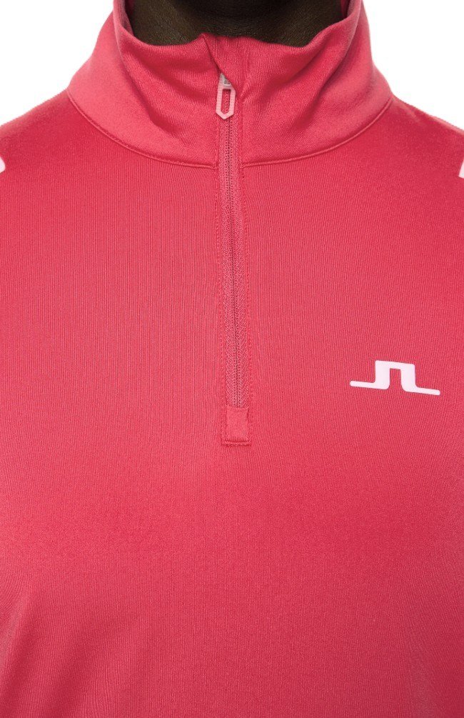 J.Lindeberg Mae Quarter Zip Mid capa intermedia de mujer, azalea
