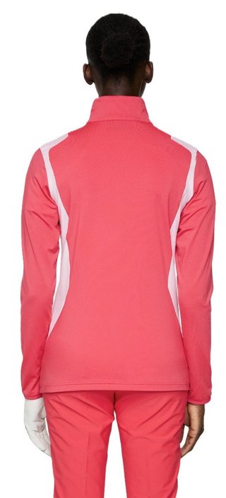 J.Lindeberg Mae Quarter Zip Mid capa intermedia de mujer, azalea