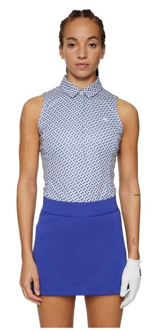 J.Lindeberg Dena Print Sleeveless camiseta de mujer sin mangas, tour geo moonbeam