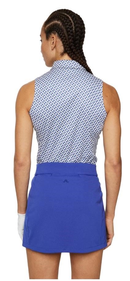 J.Lindeberg Dena Print Sleeveless camiseta de mujer sin mangas, tour geo moonbeam