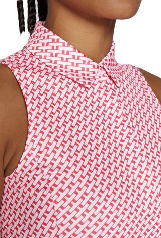 J.Lindeberg Dena Print sin mangas polo de mujer, tour geo pink