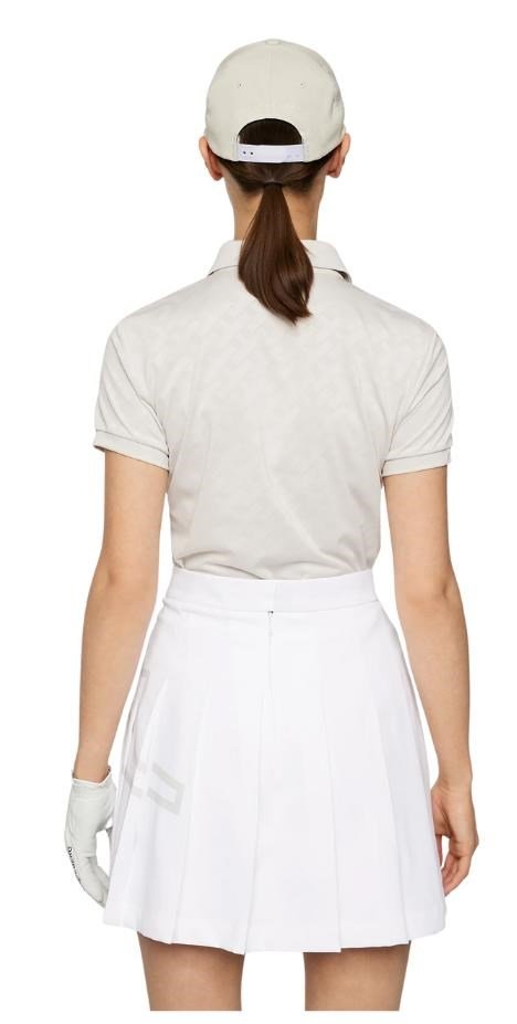 J.Lindeberg Alaya Jacquard polo de mujer, moonbeam