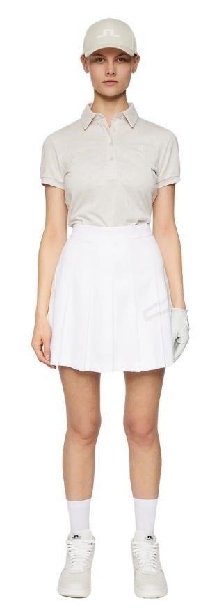 J.Lindeberg Alaya Jacquard polo de mujer, moonbeam
