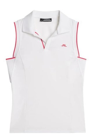 J.Lindeberg Viola Sleeveless polo de mujer, blanco