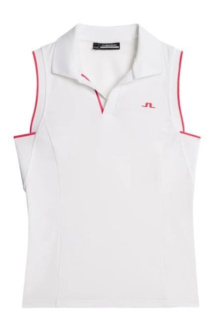J.Lindeberg Viola Sleeveless polo de mujer, blanco