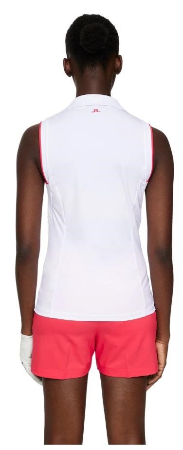 J.Lindeberg Viola Sleeveless polo de mujer, blanco