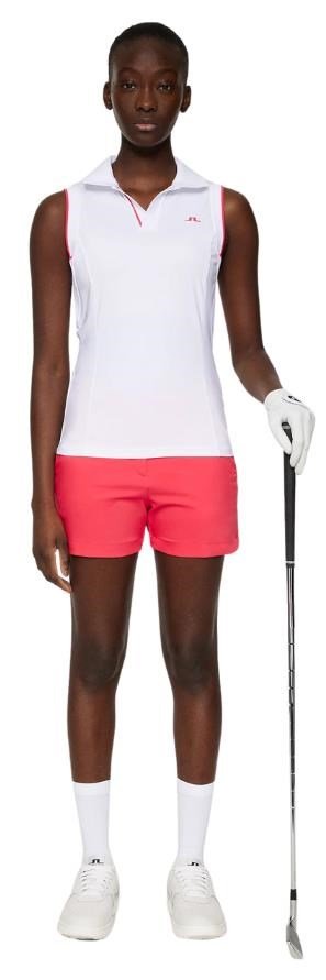 J.Lindeberg Viola Sleeveless polo de mujer, blanco