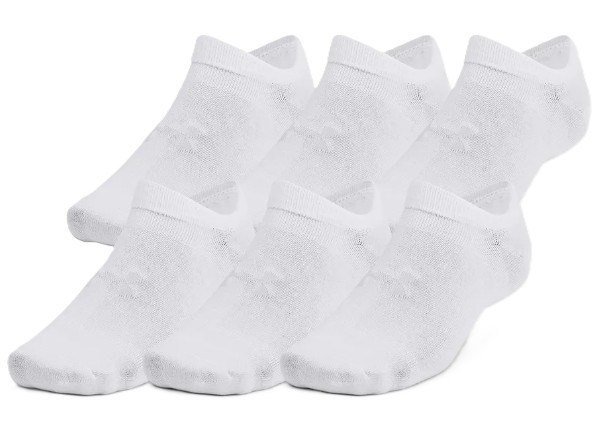Under Armour Essential No Show calcetines unisex (6 pares), blancos