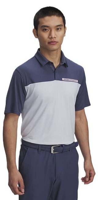 Under Armour T2G Color Block polo de hombre, downpour gray
