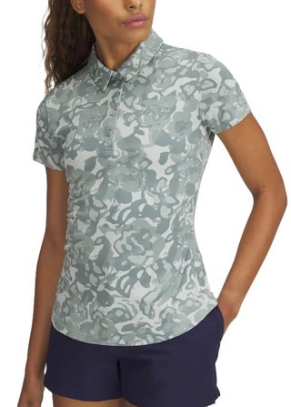 Under Armour Playoff 3.0 Printed polo de mujer, silica green