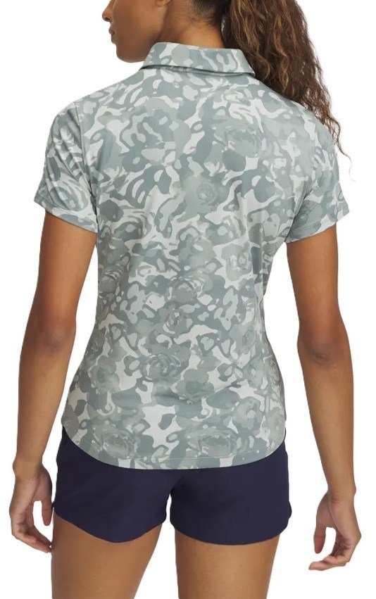 Under Armour Playoff 3.0 Printed polo de mujer, silica green