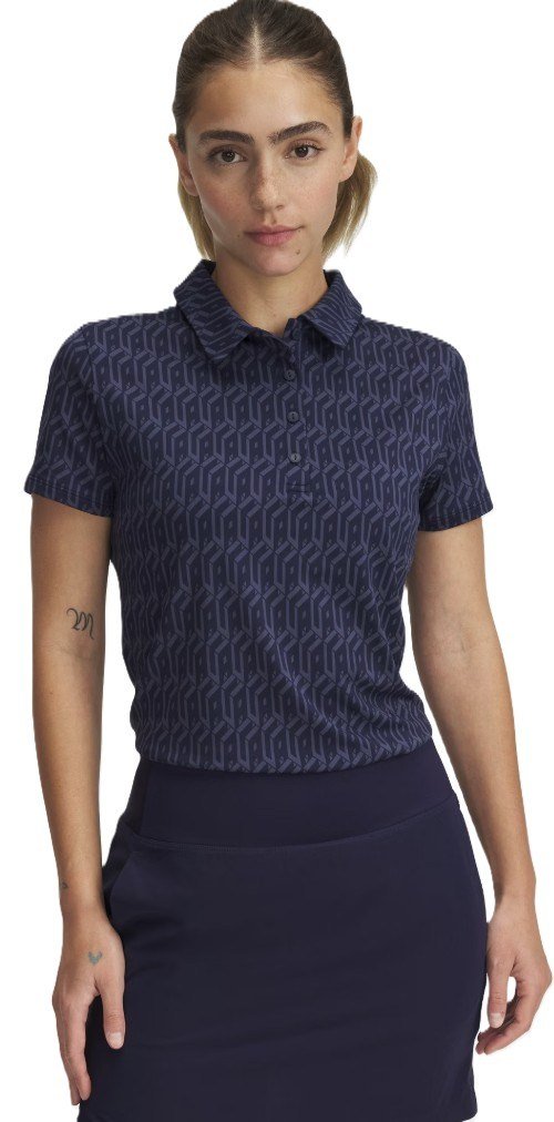 Under Armour Playoff 3.0 Printed polo de mujer, midnight navy