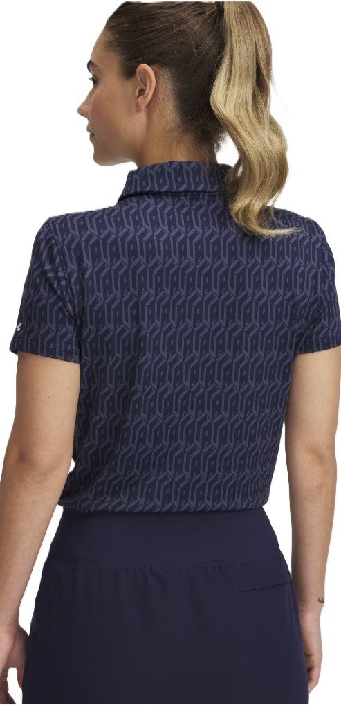 Under Armour Playoff 3.0 Printed polo de mujer, midnight navy