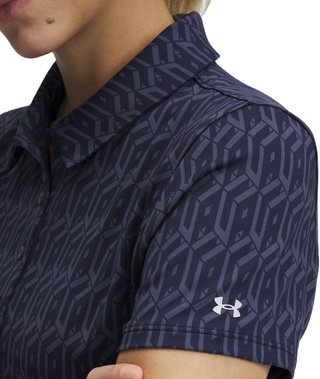 Under Armour Playoff 3.0 Printed polo de mujer, midnight navy