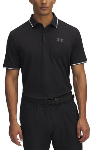 Under Armour Playoff 3.0 Rib polo de hombre, negro