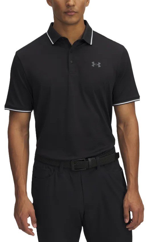 Under Armour Playoff 3.0 Rib polo de hombre, negro
