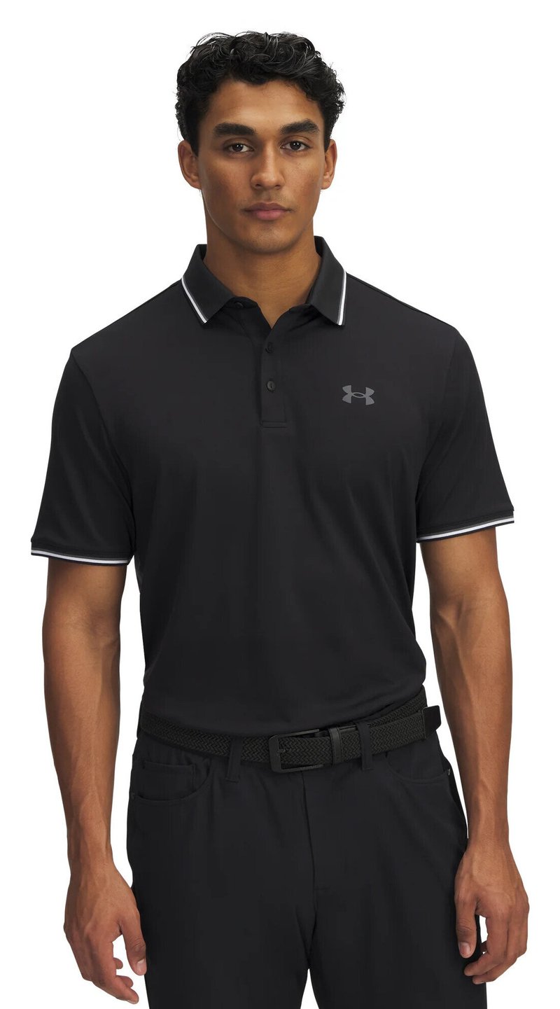 Under Armour Playoff 3.0 Rib polo de hombre, negro