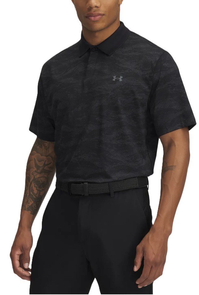Under Armour Drive Chill Printed polo de hombre, negro