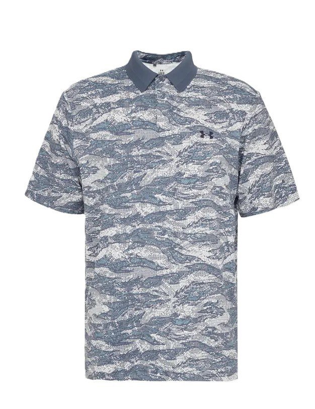 Under Armour Drive Chill Printed polo de hombre, downpour gray