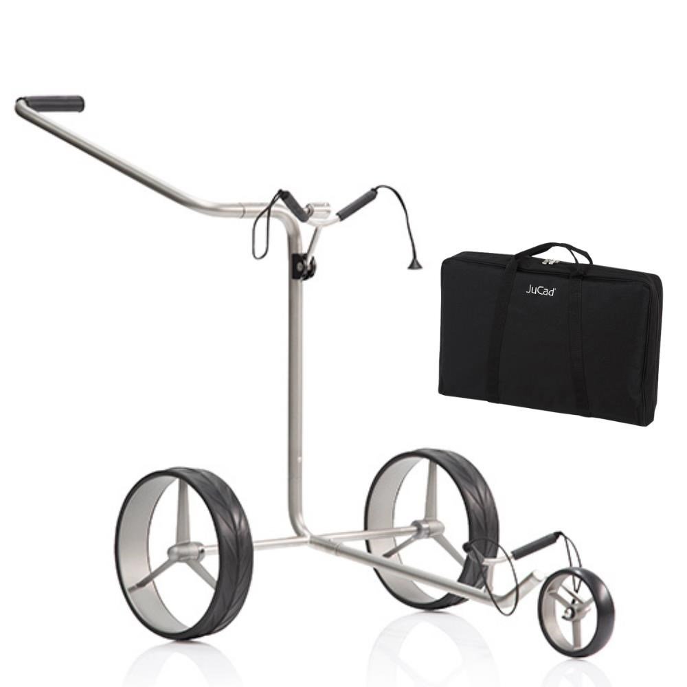 JuCad Titan trolley manual de 3 ruedas + bolsa de transporte JTT, titanio