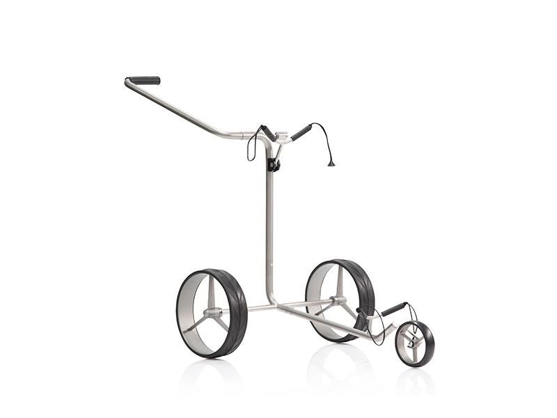 JuCad Titan trolley manual de 3 ruedas + bolsa de transporte JTT, titanio