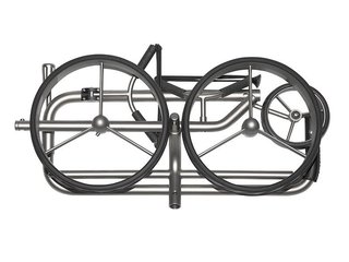 JuCad Titan trolley manual de 3 ruedas + bolsa de transporte JTT, titanio