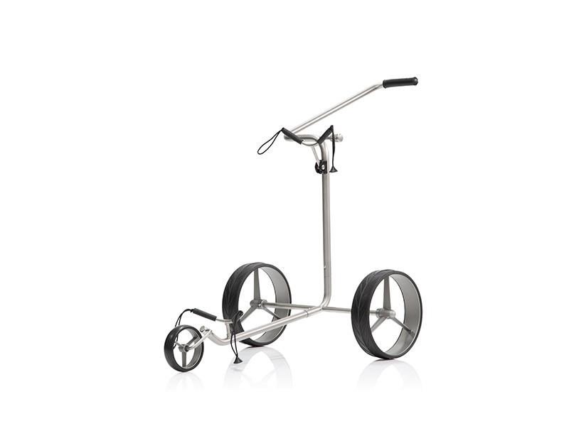 JuCad Titan trolley manual de 3 ruedas + bolsa de transporte JTT, titanio