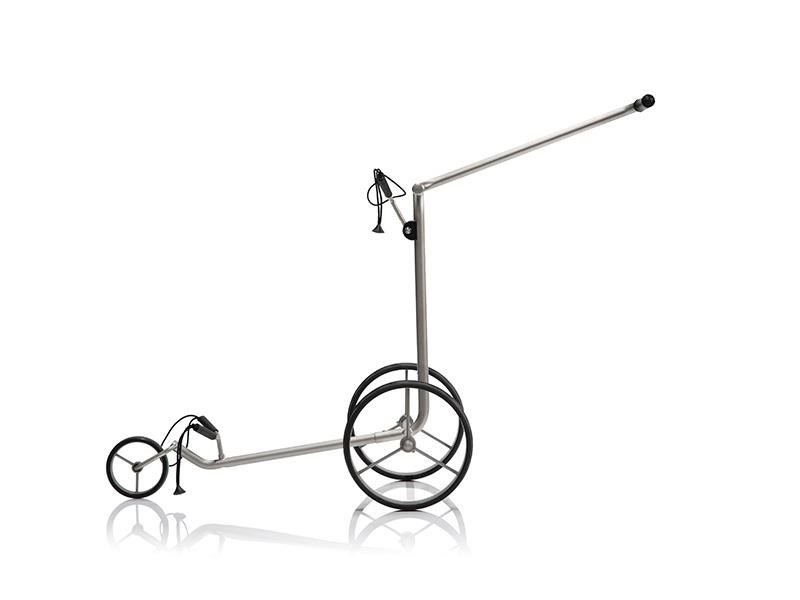 JuCad Titan trolley manual de 3 ruedas + bolsa de transporte JTT, titanio