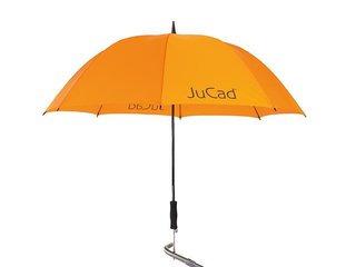 JuCad paraguas de golf telescópico 68" con pin, naranja