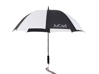 JuCad paraguas de golf telescópico 68" con pin, negro/blanco