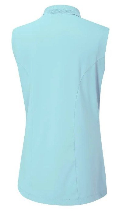 PING Solene sleeveless polo de mujer, azul cielo