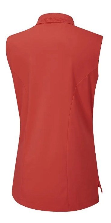 PING Solene sleeveless polo de mujer, rich red