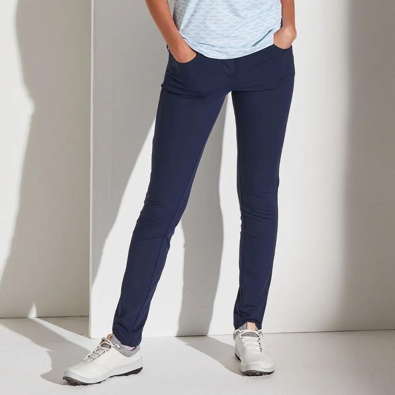 PING Verity II pantalones slim fit de mujer, azul marino