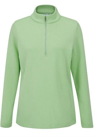 PING Lyla Half Zip Ribbed forro polar de mujer, mint marl
