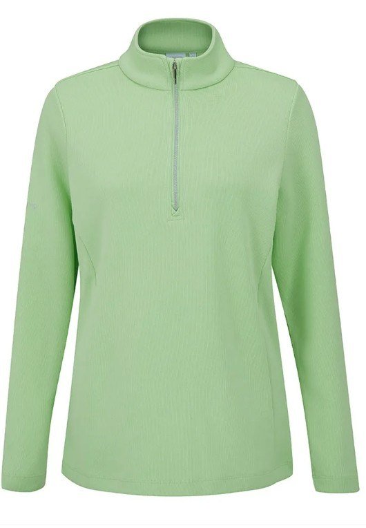 PING Lyla Half Zip Ribbed forro polar de mujer, mint marl