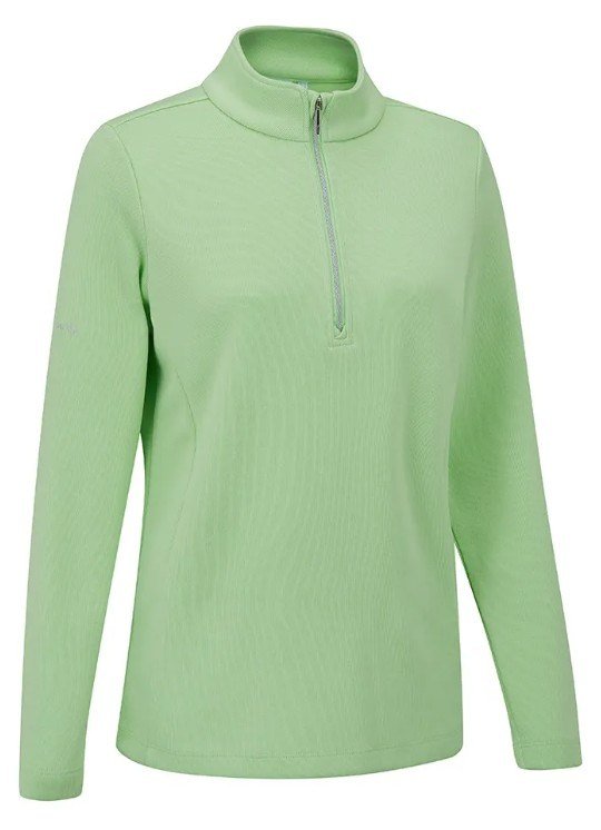 PING Lyla Half Zip Ribbed forro polar de mujer, mint marl