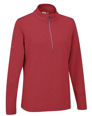 PING Lyla Half Zip Ribbed forro polar de mujer, rich red marl