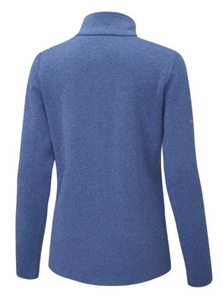 PING Lyla half zip ribbed fleece de mujer, snorkel blue marl