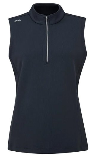 PING Lyla half zip chaleco de mujer, azul marino