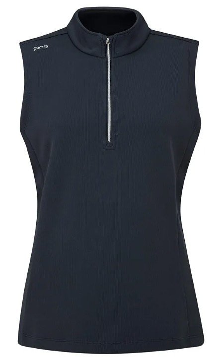 PING Lyla half zip chaleco de mujer, azul marino